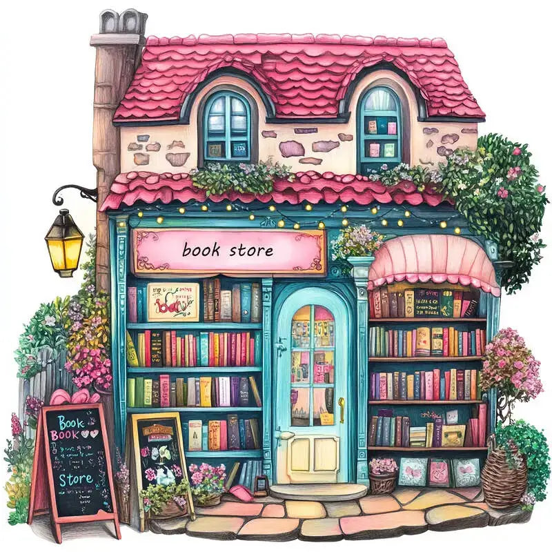 5D Diamond Painting Store House Landscape DIY Diamond Mosaic Book Handmade Hobby Embroidery Wall Decor Unique Gift