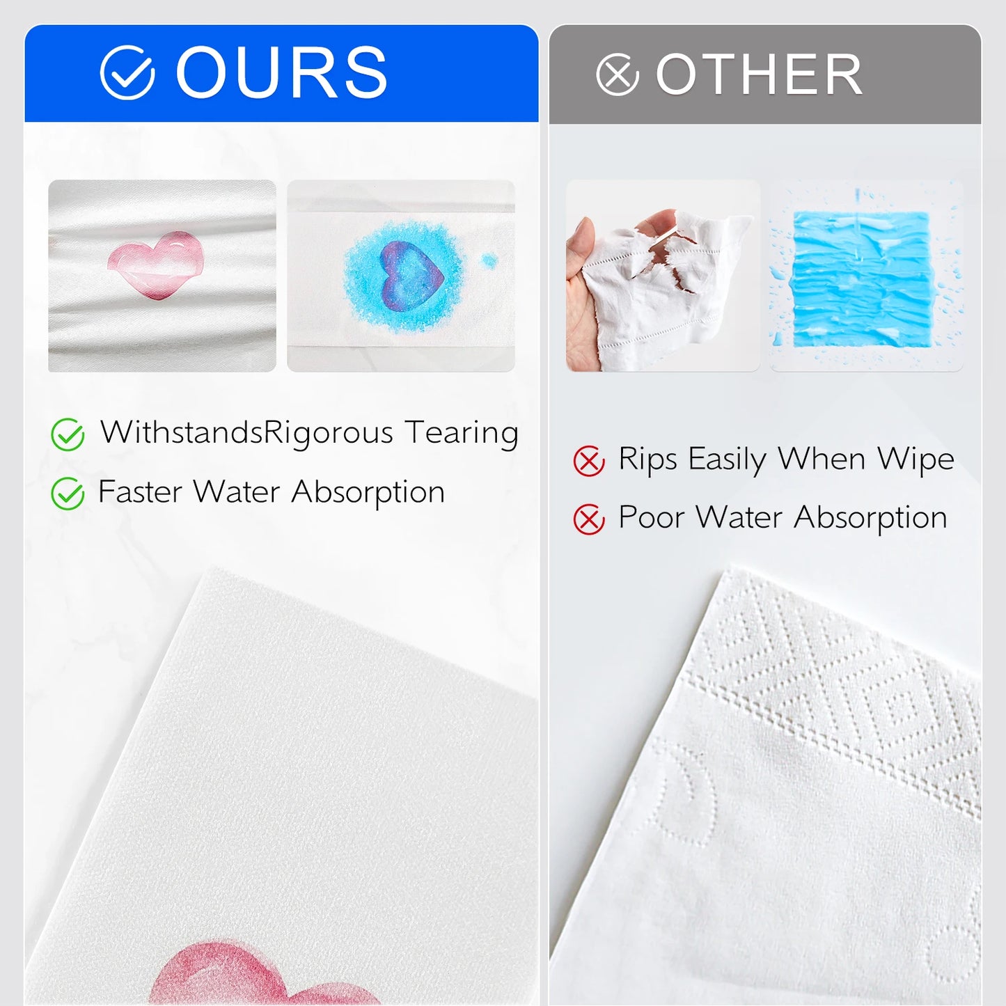 JINYUDOME Disposable Linen-Feel Santa Napkins Valentine's Day Wedding Party Holiday Dinner Family Paper Towels