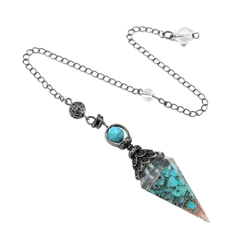 Esoterics Lazuli Crystal Pendulums Healings Stone for Witchcraft Ritual