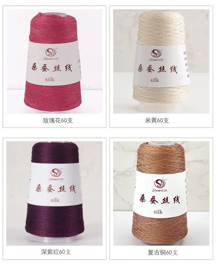 Real Silk Yarns for Knitting and Crochet
