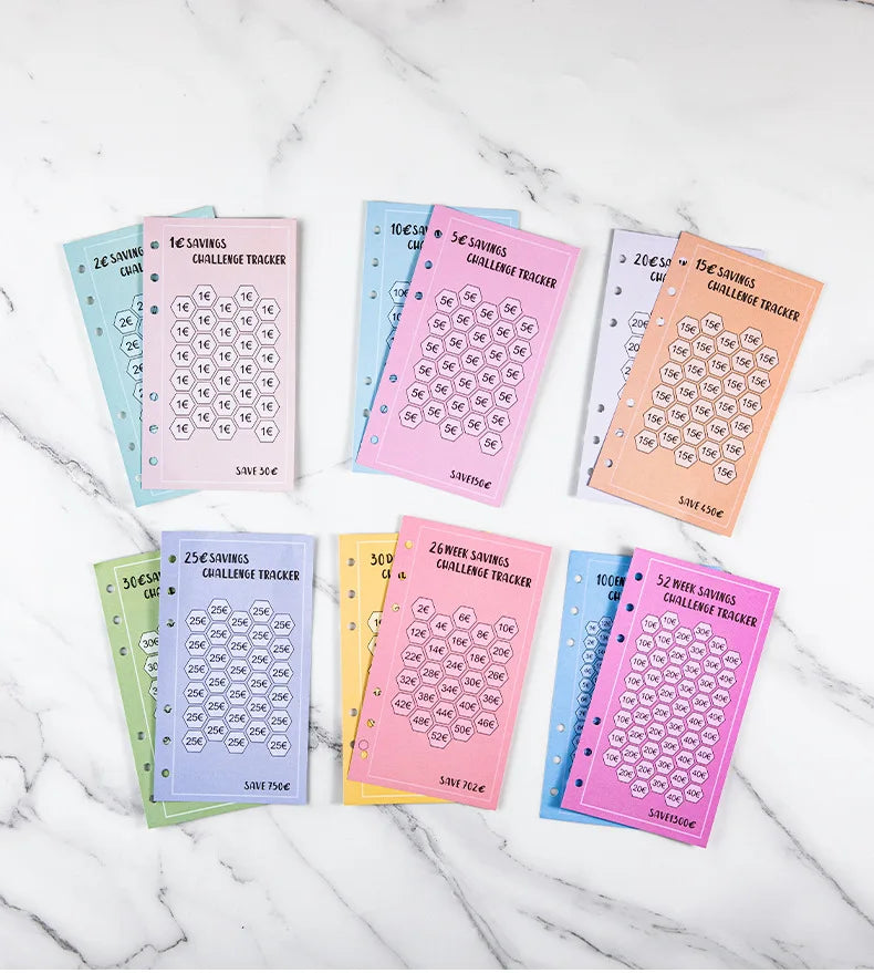 48 Sheets 100-Day Money Saving Challenge Kit - 52 Weeks & 30 Days Budget Planner Cards, Easy & Fun Ways To Save $5050