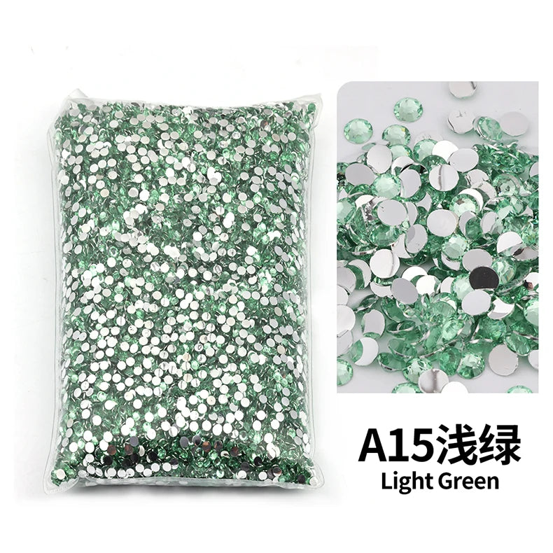 Big Package 2-6mm Resin Non Hot Fix Rhinestones Bulk Wholesale Flat Back Plastic Crystals Nail Diy Glitters Cтразы Stone