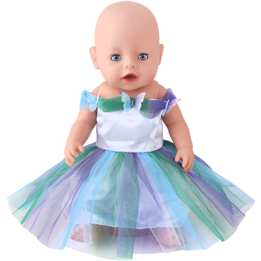 Cute Princess Tutu Skirt American 18 Inch Girl Doll Tulle Dress Children Toys Ours & Generation Dolls Cute Skirt Accessories