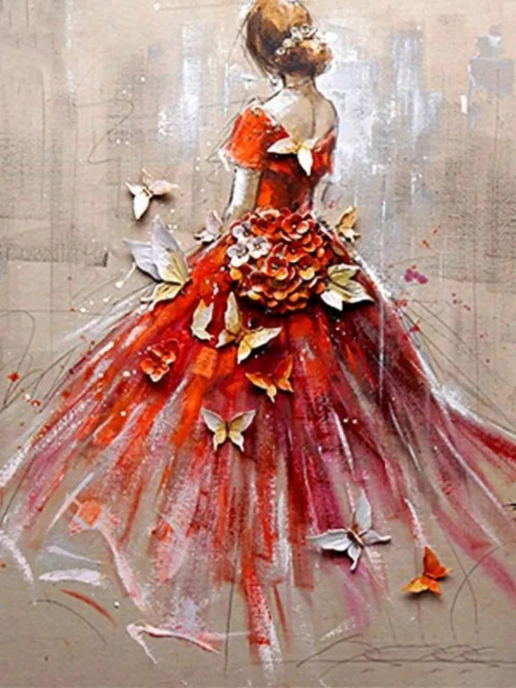 5D Diamond Painting Ballerina Full Round Portrait Diamond Mosaic Diy Diamond Embroidery Art Cross Stitch Home Decoration Gift