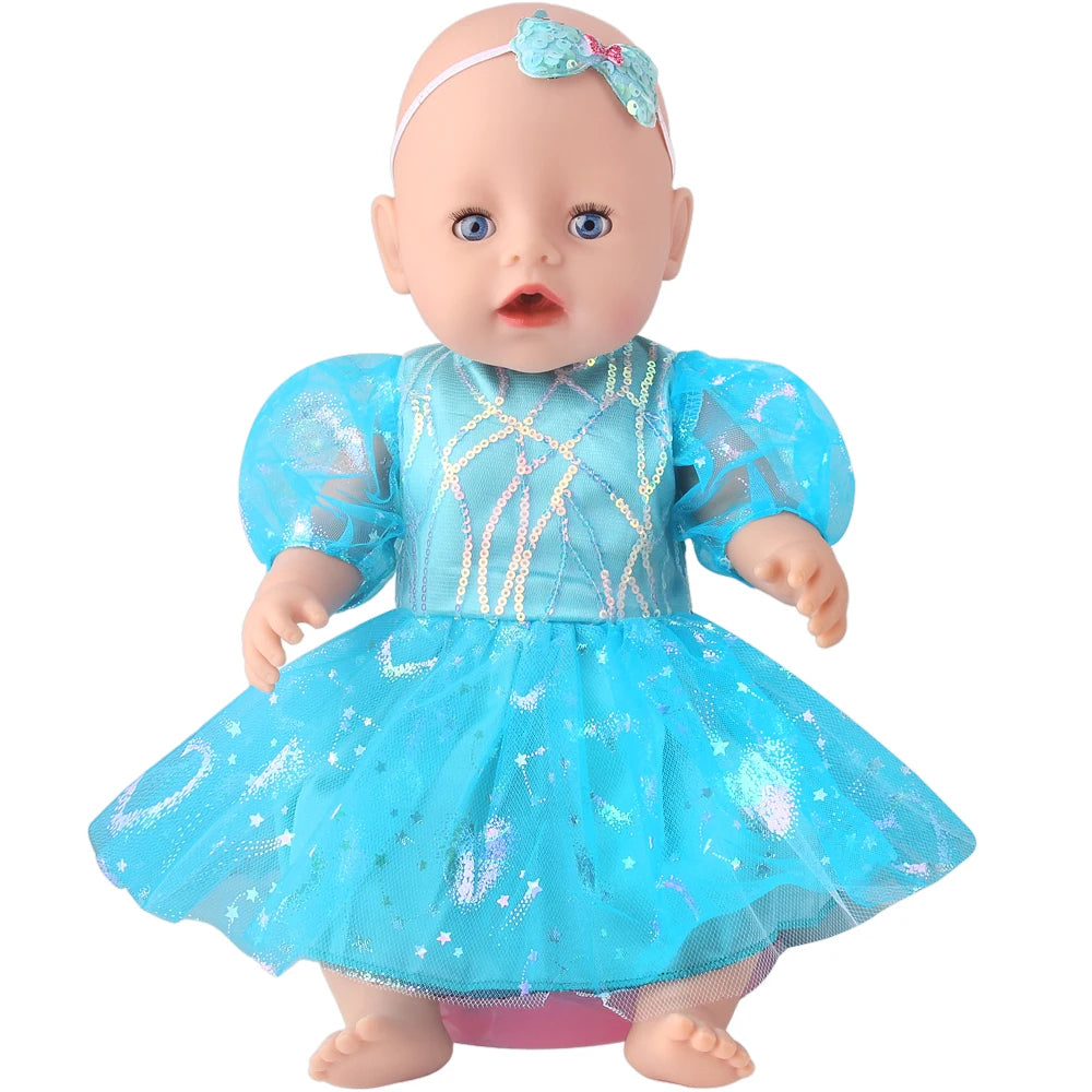 Cute Princess Tutu Skirt American 18 Inch Girl Doll Tulle Dress Children Toys Ours & Generation Dolls Cute Skirt Accessories
