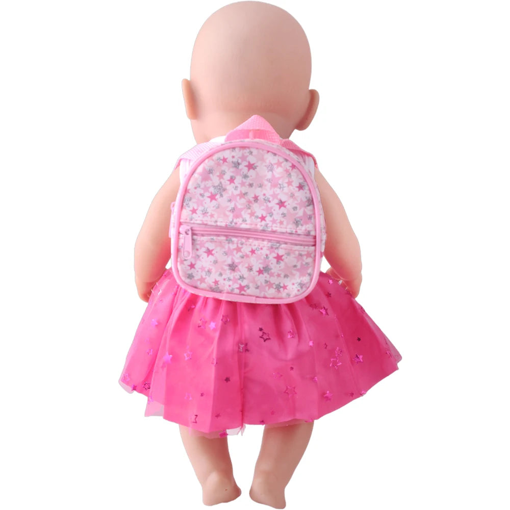 43 cm Baby Doll Cute Backpack Ours & Generation American 18 Inch Girl Doll Children Toys Dolls Accessories Cartoon Schoolbag