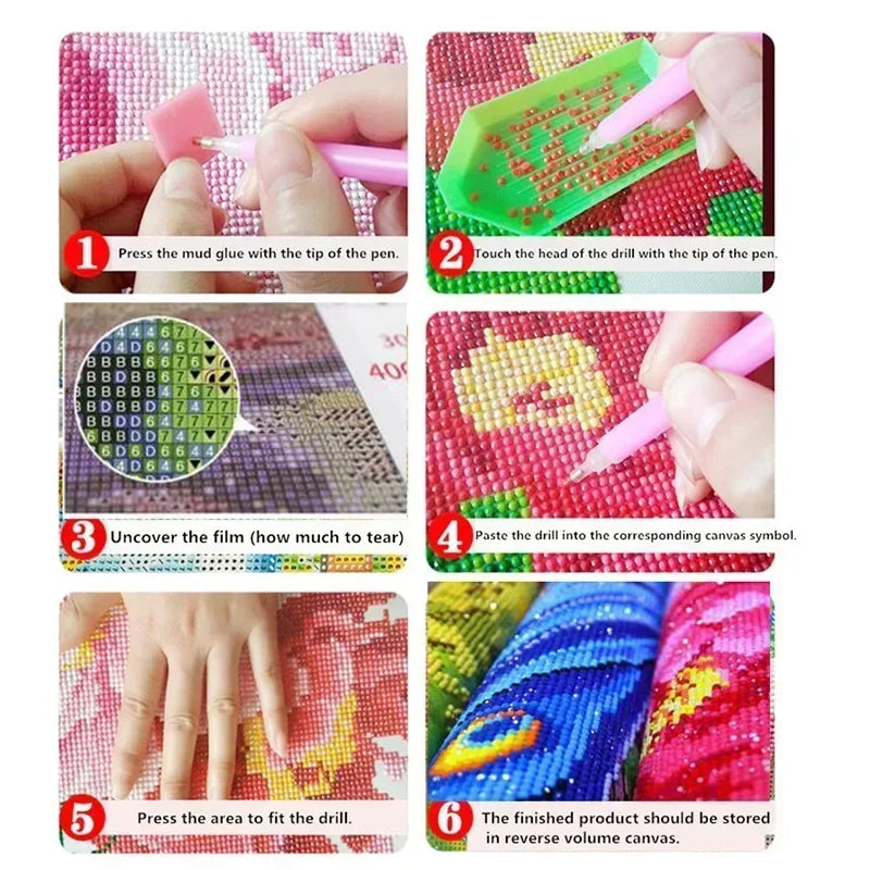 AB Diamond DIY 5D Diamond Painting Kit, featuring adorable animal designs, suitable for adults and beginners.
