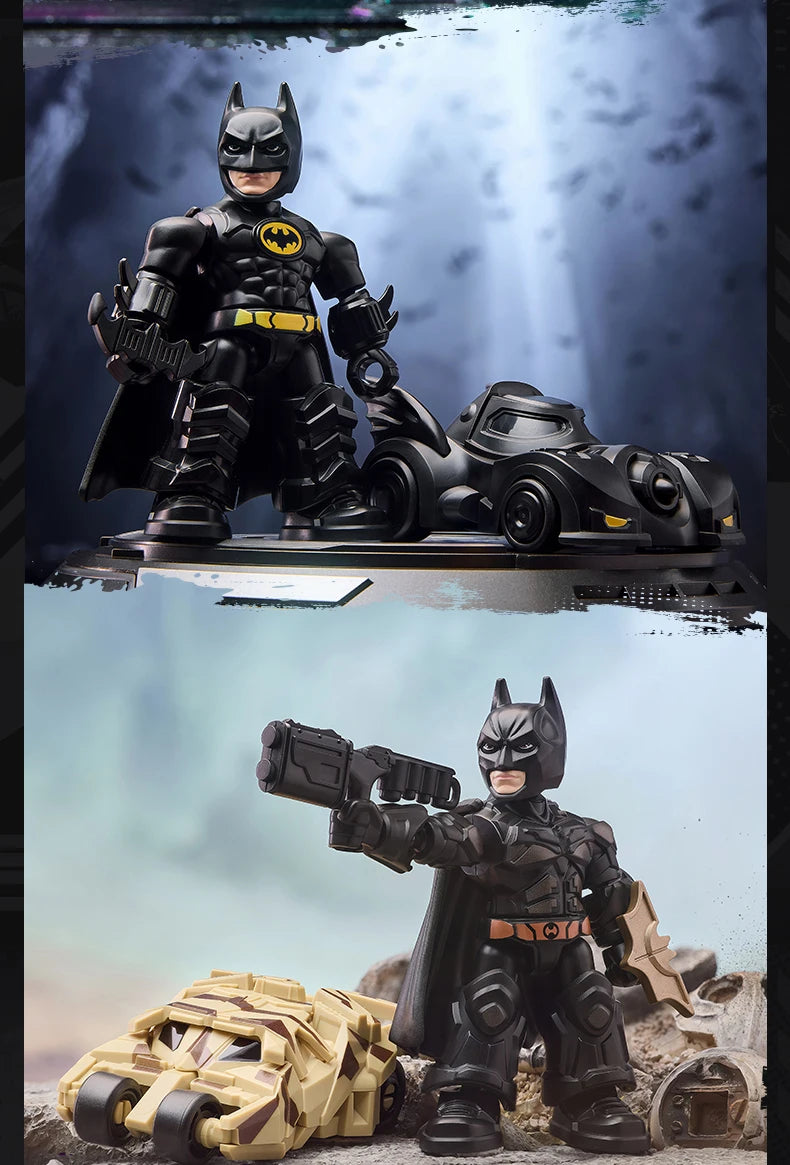 Original Blokees DC Marvel Hero Batman Star Edition Series Blind Box Toy Batman Motorcycle Collectible Perfect Christmas Gift