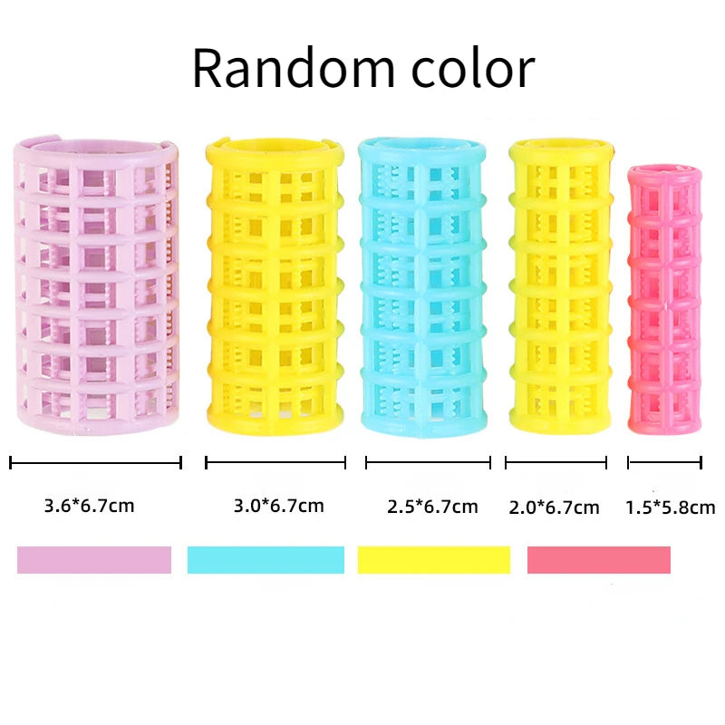 6-14pcs/set Heatless Hair Curler Rollers Large Grip Clips Lazy Curlers Hairdressing DIY Hair Styling Tool for Women Random Color