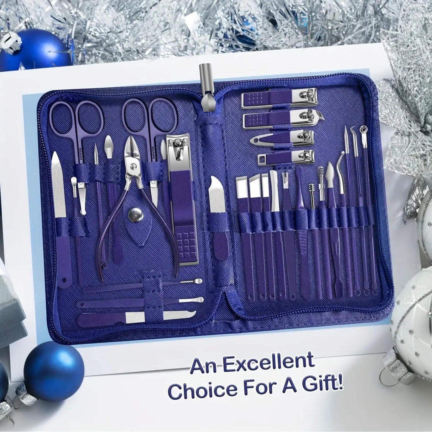 30pcs Manicure Set Portable Stainless Steel Nail Cutter Trimming Tool Beauty Pedicure Kit Finger Care Nail Clipper Scissors Set