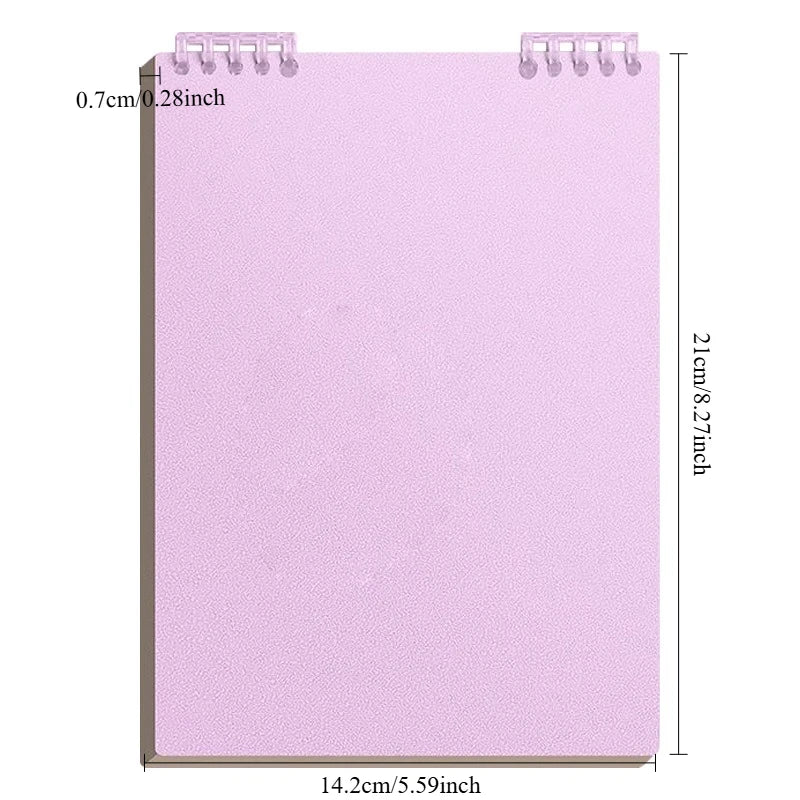 A5 60 Sheets Thick Notebook Spiral Binding Loose-leaf Notebooks with Lines Pages