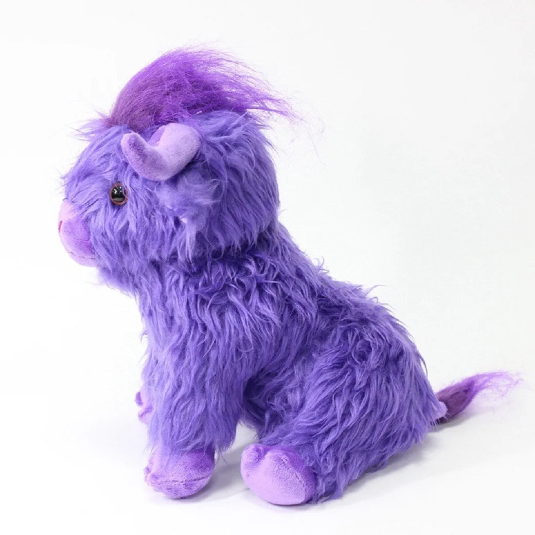 Cute Highland Cow Plush Toys Stuffed Animal Toy Dolls Simulation Long Hair Cow Plush for Kids Birthday Gift Home Decoration