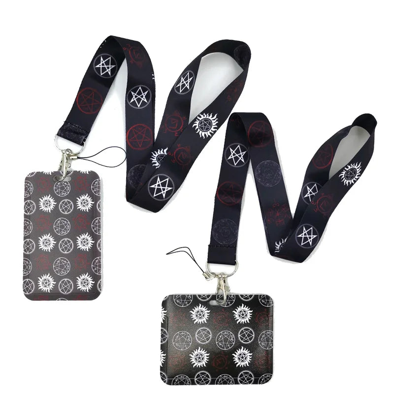 Supernatural SPN Fashion Women Card Holder Lanyard Colorful Badge Reel Nurse Doctor Student Exhibition ID Card Clip Badge Holder