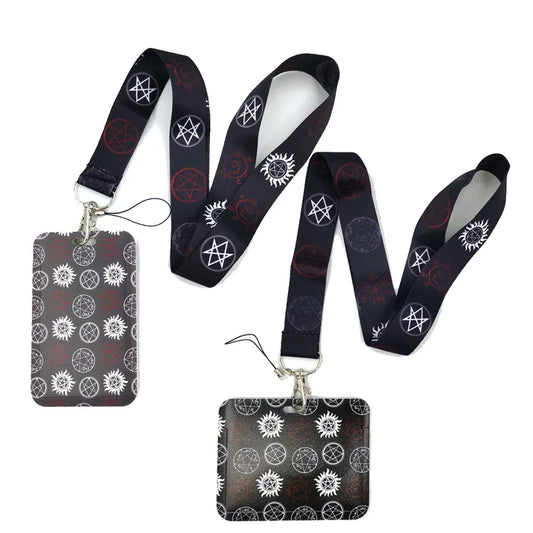 Supernatural SPN Fashion Women Card Holder Lanyard Colorful Badge Reel Nurse Doctor Student Exhibition ID Card Clip Badge Holder