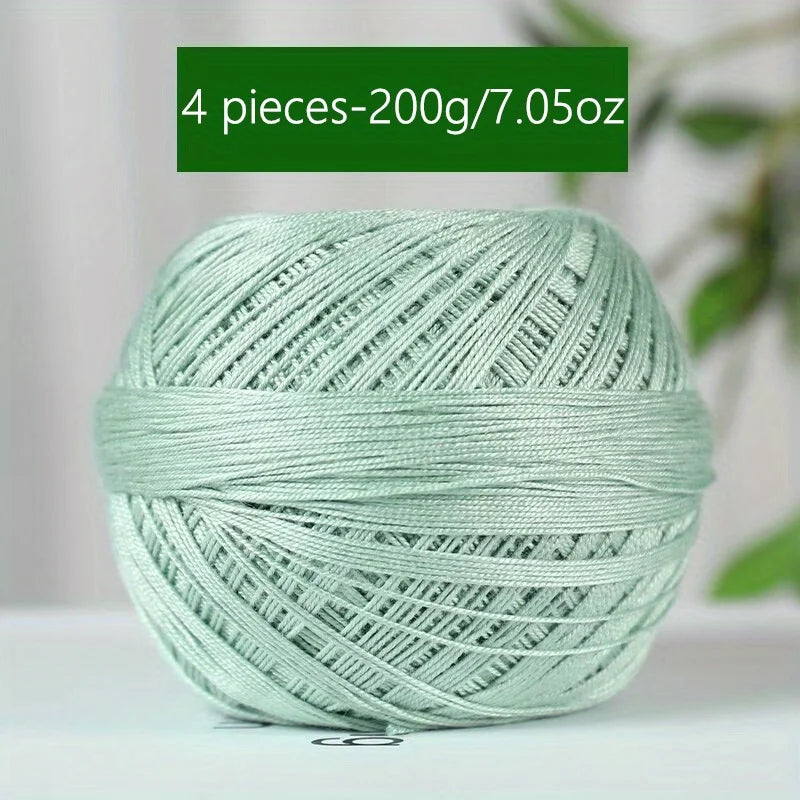 1PC Premium Mercerized Silk Lace Yarn Bundle-Soft, Durable, Vibrant Colors for DIY Knit & Crochet  Soft and Suitable for Summer