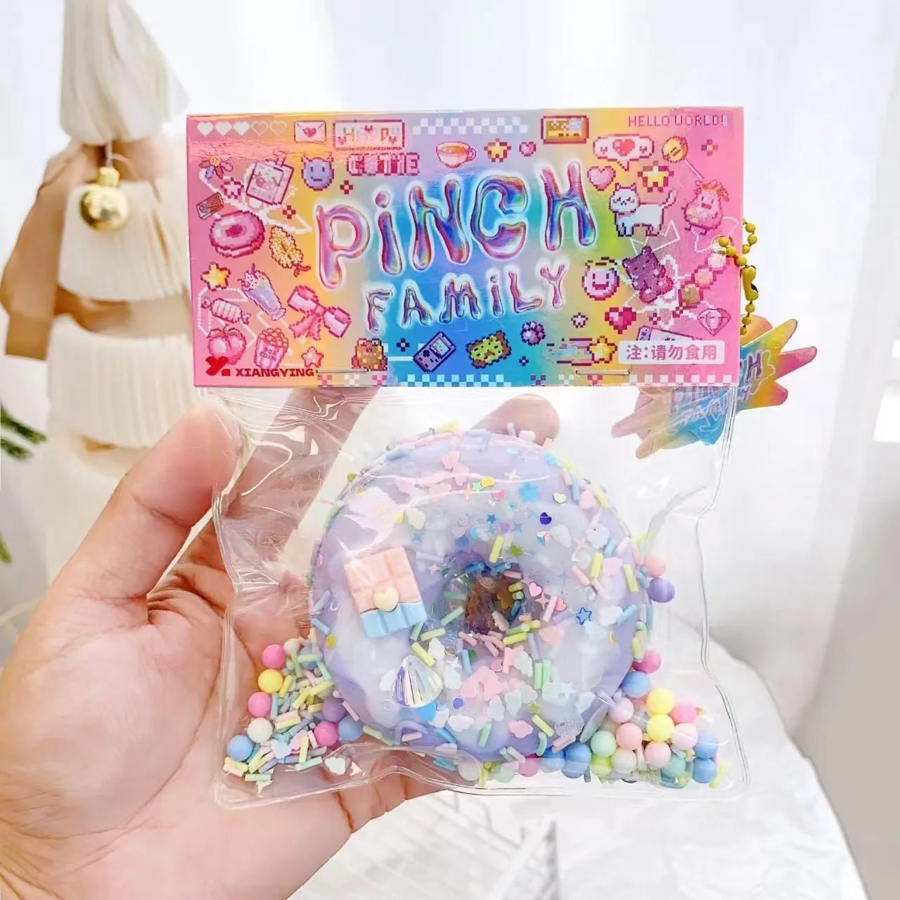 Taba Squishy Cake Doughnut Stress Relief Toy, Extra Large Sensory Fidget Toys for Kids Adults Anxiety Relaxation Squeeze Gift