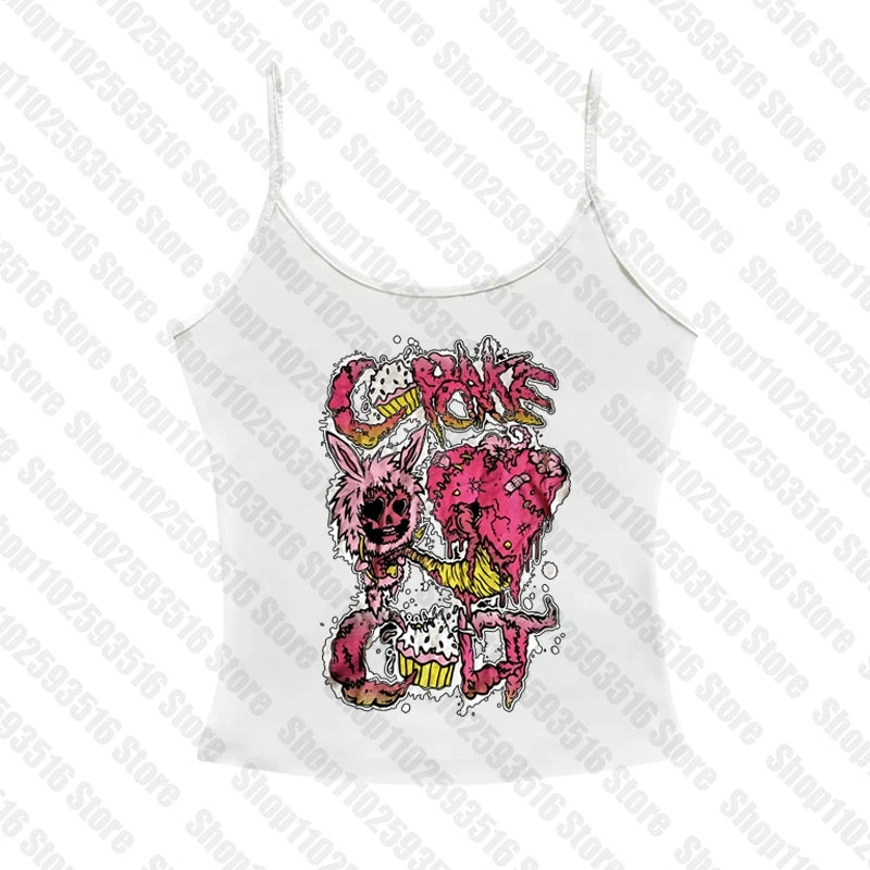 Goth Female Clothing Woman T-shirts Women Clothes Grunge Clothes Y2k Tops Graphic Tees Y2k Top Kpop T-shirt Kawaii Emo Gothic