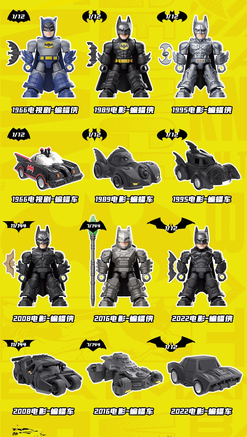 Original Blokees DC Marvel Hero Batman Star Edition Series Blind Box Toy Batman Motorcycle Collectible Perfect Christmas Gift
