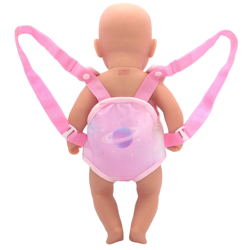 Alpaca Style Dolls Out Going Carry Bag 43-45cm Newborn Doll Clothes Accessories Christmas Birthday Gift18 Inch Doll Backpack Bag