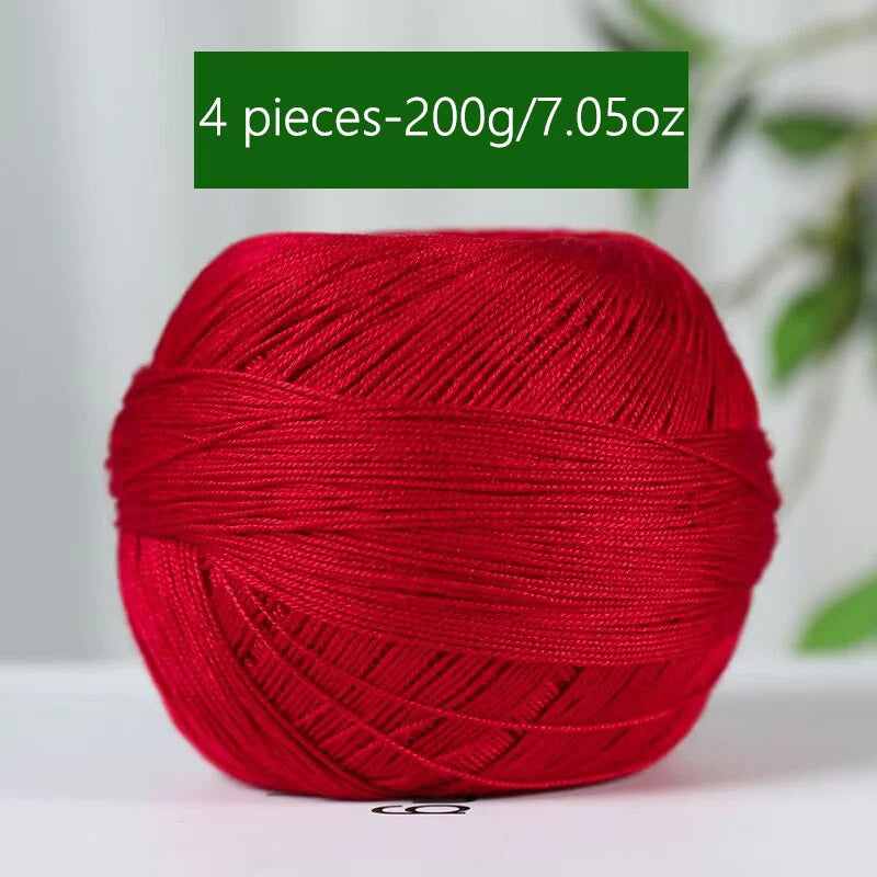 1PC Premium Mercerized Silk Lace Yarn Bundle-Soft, Durable, Vibrant Colors for DIY Knit & Crochet  Soft and Suitable for Summer