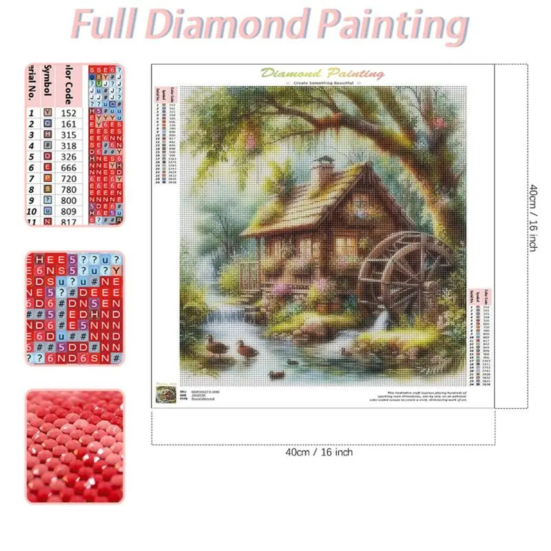 CHENISTORY Diamond Painting 5d Landscape Full Square Diamond Embroidery Mosaic Handicraft Wall Art  Decorations For Home