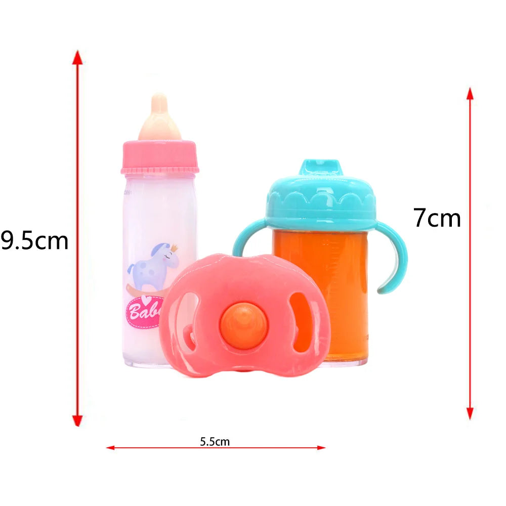 Baby Disappearing Doll Feeding Set Wear For Reborn Baby Doll, Multiple Baby Doll Accessories, Children Best Birthday Gift.