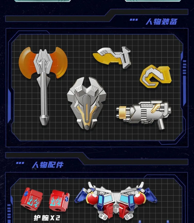 Transformers Optimus Prime Blocks MOC Small Grain Megatron Children's Assembly Toy Bumblebee Model Desktop Ornament Gift