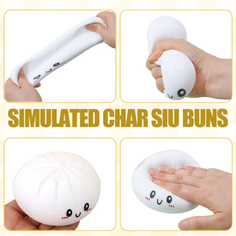 Colorful Dumpling Squishes Stress Balls Reusable Low Rebound Decompression Toys Unique Home Decoration Friend Birthday Gift