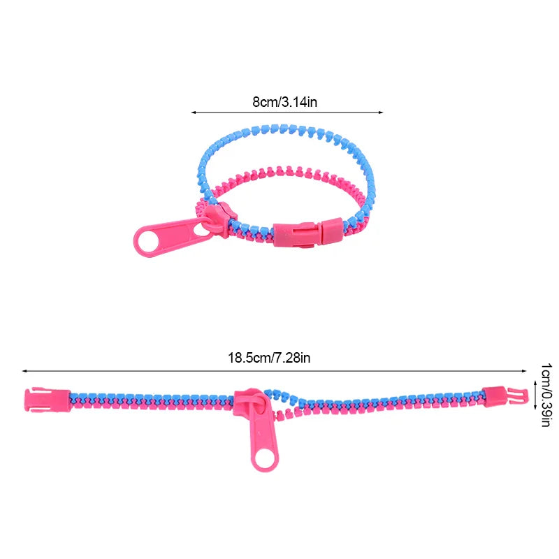 12/24Pcs Antistress Zipper Bracelets Sensory Fidget Toy Kids Birthday Party Favors Goodie Pinata Filler Wedding Gift for Guests