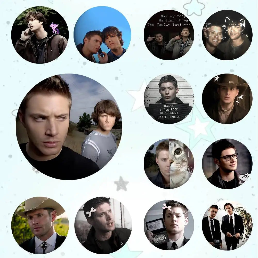TV S-Supernatural Badges Badges Cartoon Round Brooches On Backpack Jacket Acrylic Button Pins Collection Gifts