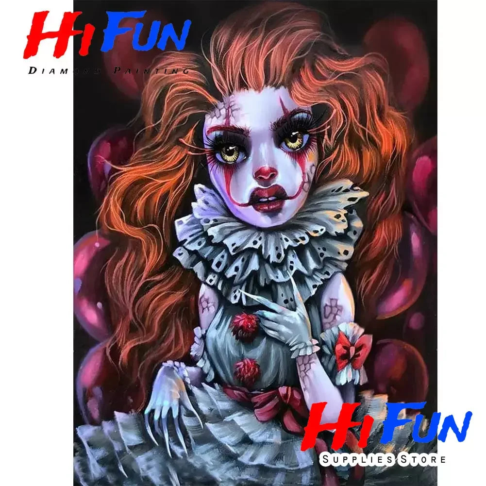 5D Diamond Painting Goth Girls Wonderland Collection Bizarre Art Full Square Diamond Embroidery Cross Stitch Diamond Mosaic Kit