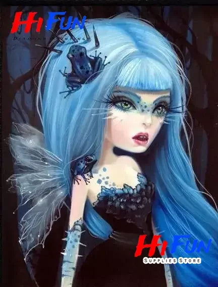 5D Diamond Painting Goth Girls Wonderland Collection Bizarre Art Full Square Diamond Embroidery Cross Stitch Diamond Mosaic Kit