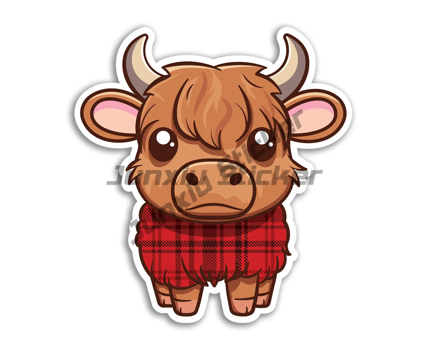 Funny Highland Cow Vinyl Stickers Cute Sheep Lamb with Scottish Flag St Andrews Flag Vinyl Decal Car Van Toolbox Caravan Laptop
