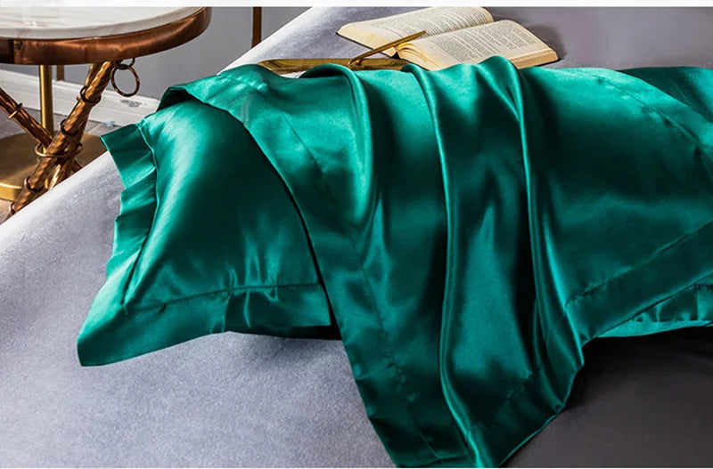 Luxury Mulberry Silky Blending Bedding Set Queen High-end Satin Duvet Cover Set with Sheet Soft Skin Friendly Silky Bedding Sets