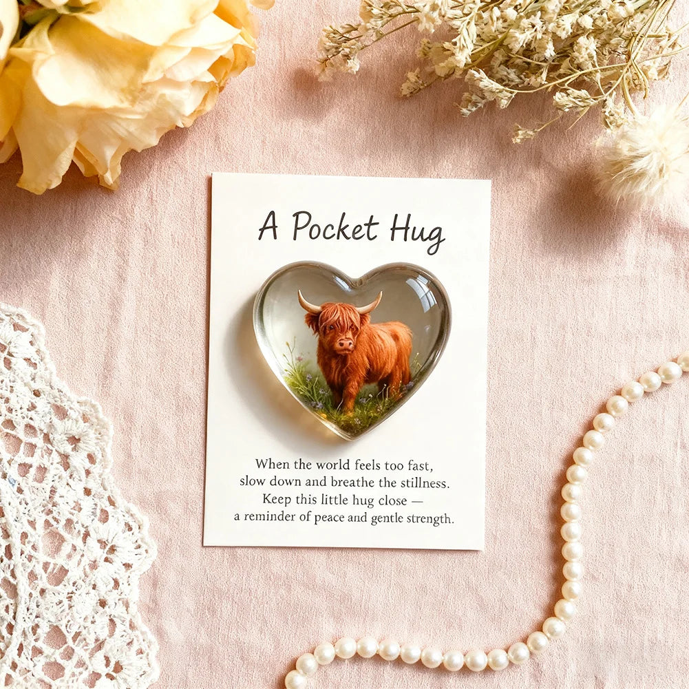 Highland-Cow Collectible Desk Ornament Thoughtful Present For Any Occasion. Thoughtful Present Presentation