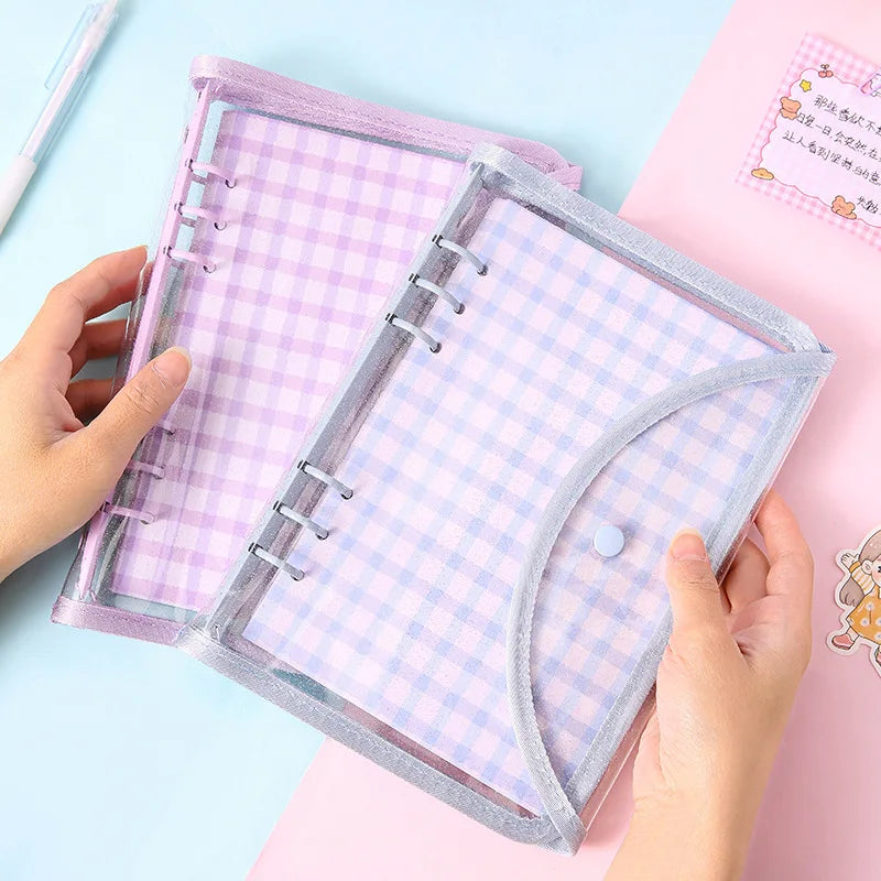 Cute Colour Grid A5/A6 Loose Leaf Notebook Refill Spiral Binder