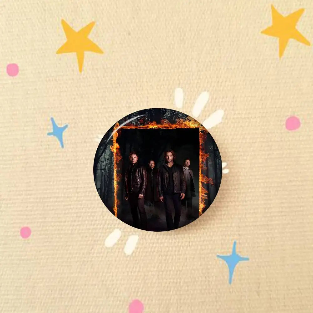 TV Series Supernatural   Animals Funny Brooches Badge Backpack Clothes Gift Accessory