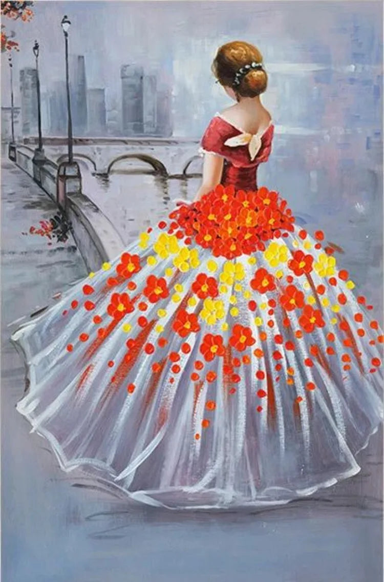 5D Diamond Painting Ballerina Full Round Portrait Diamond Mosaic Diy Diamond Embroidery Art Cross Stitch Home Decoration Gift