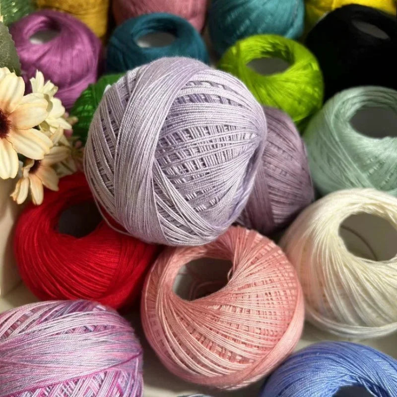 1PC Premium Mercerized Silk Lace Yarn Bundle-Soft, Durable, Vibrant Colors for DIY Knit & Crochet  Soft and Suitable for Summer