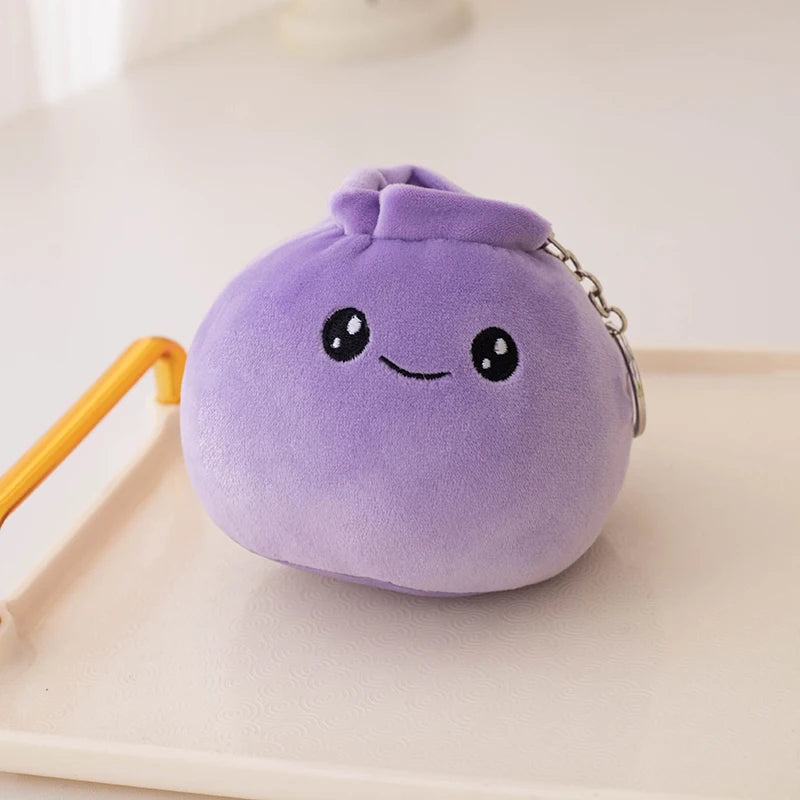 11cm Mini Rice Bao Steamed Stuffed Bun Plush Dumplings Keychain Cute Bag Pendant Decoration