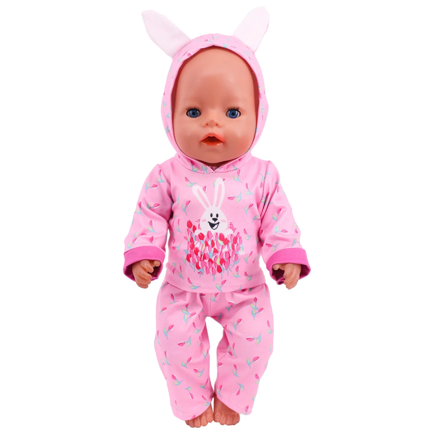 Pink Doll Clothes Pajamas Sleeping Bag/Shoes/Suitcase For 18Inch American Doll Girls 43Cm Reborn Baby Dolls Accessories Kids Toy