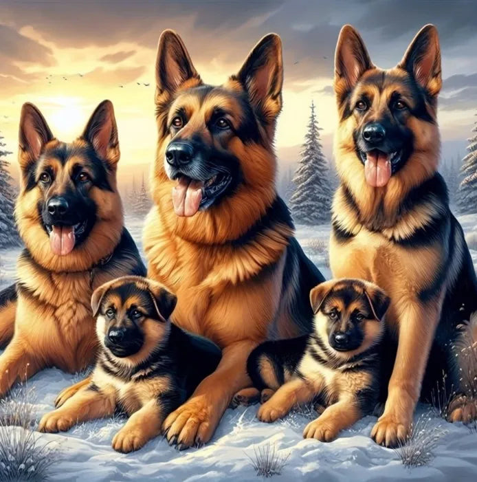 Puppy-5D Diamond Art Painting Kit, Full Round Diamond Art, Beginner Friendly, Suitable for Home or Office Wall Decoration, Avail