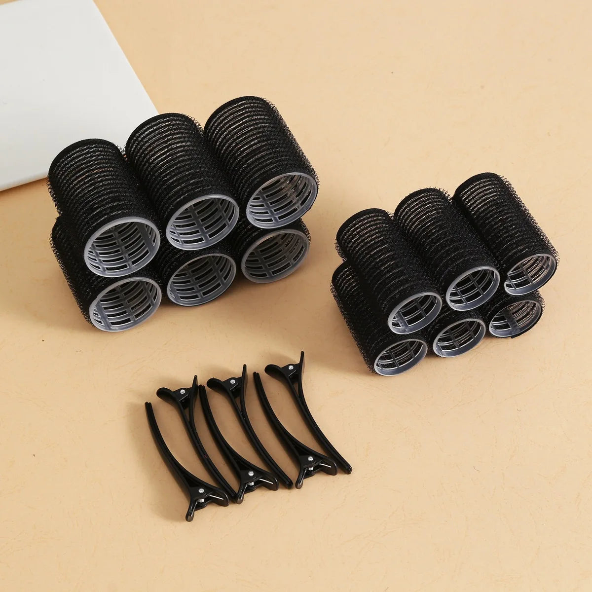 18pcs Hair Roller Set with Clips Self-Gripping Curlers for Long/Medium/Short Hair And Bangs Curling Iron Roller Hairstyling Tool