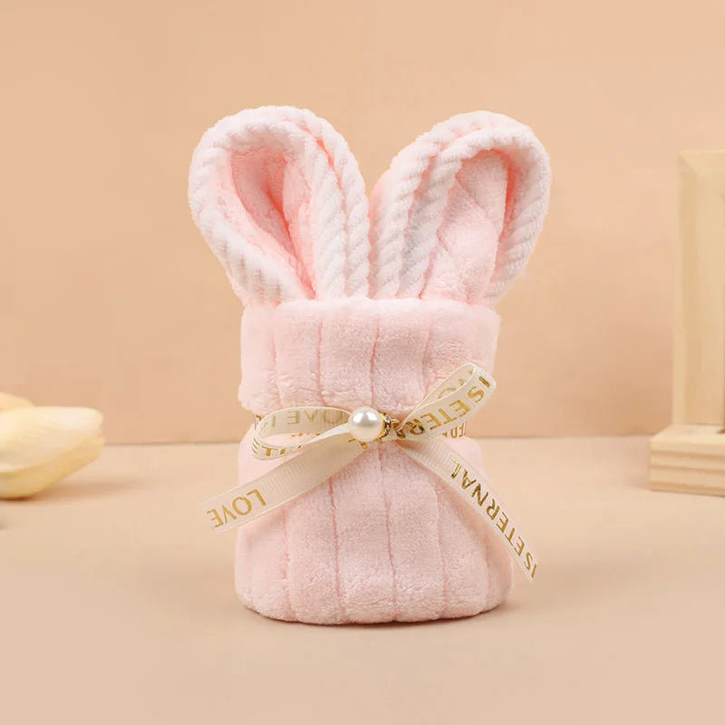 5Pcs Rabbit Towel Set Easter Gift Home Kitchen Bathroom Decor Supplies Wedding Baby Shower Kids Birthday Party Favors Guest Gift