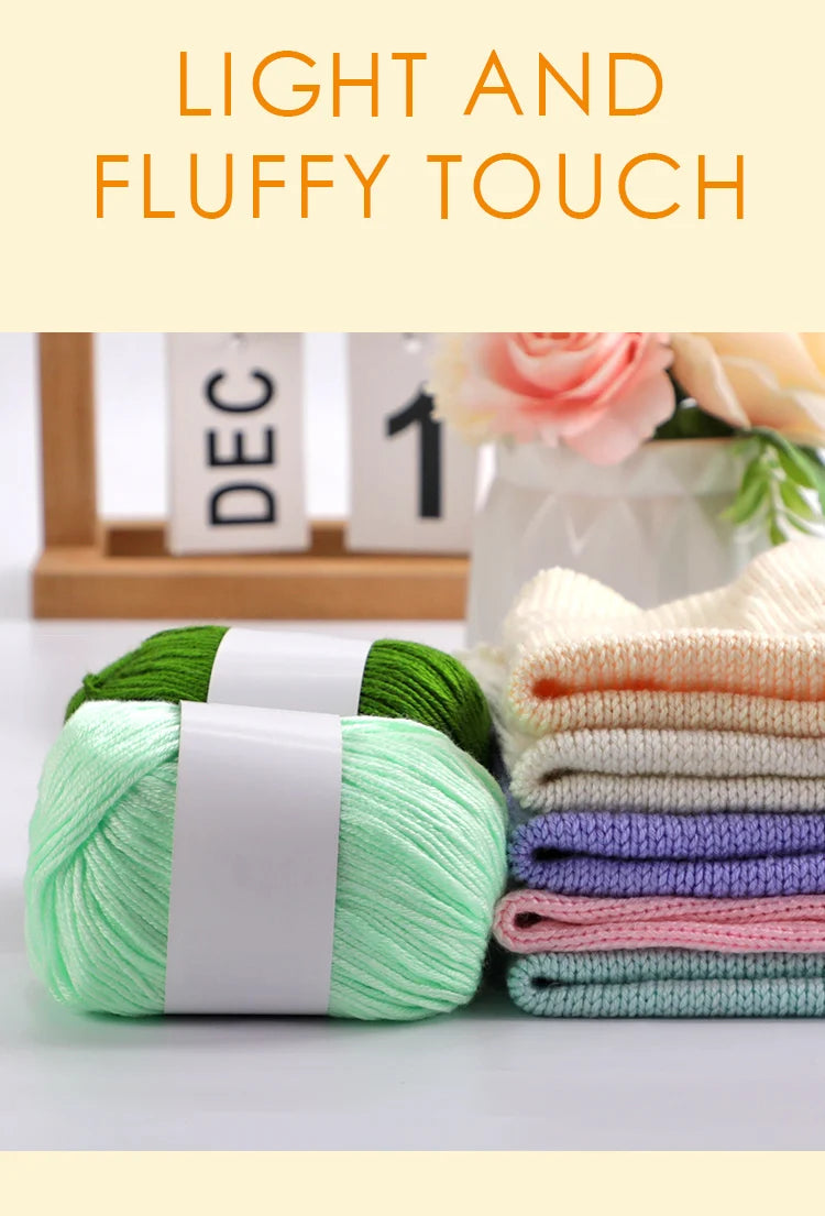 6pcs/Set Luxury Silk Blend Yarn, 50g Each, Soft Knitting Yarn Suitable For Sweaters, Baby Blankets And Scarves, Multiple Colors