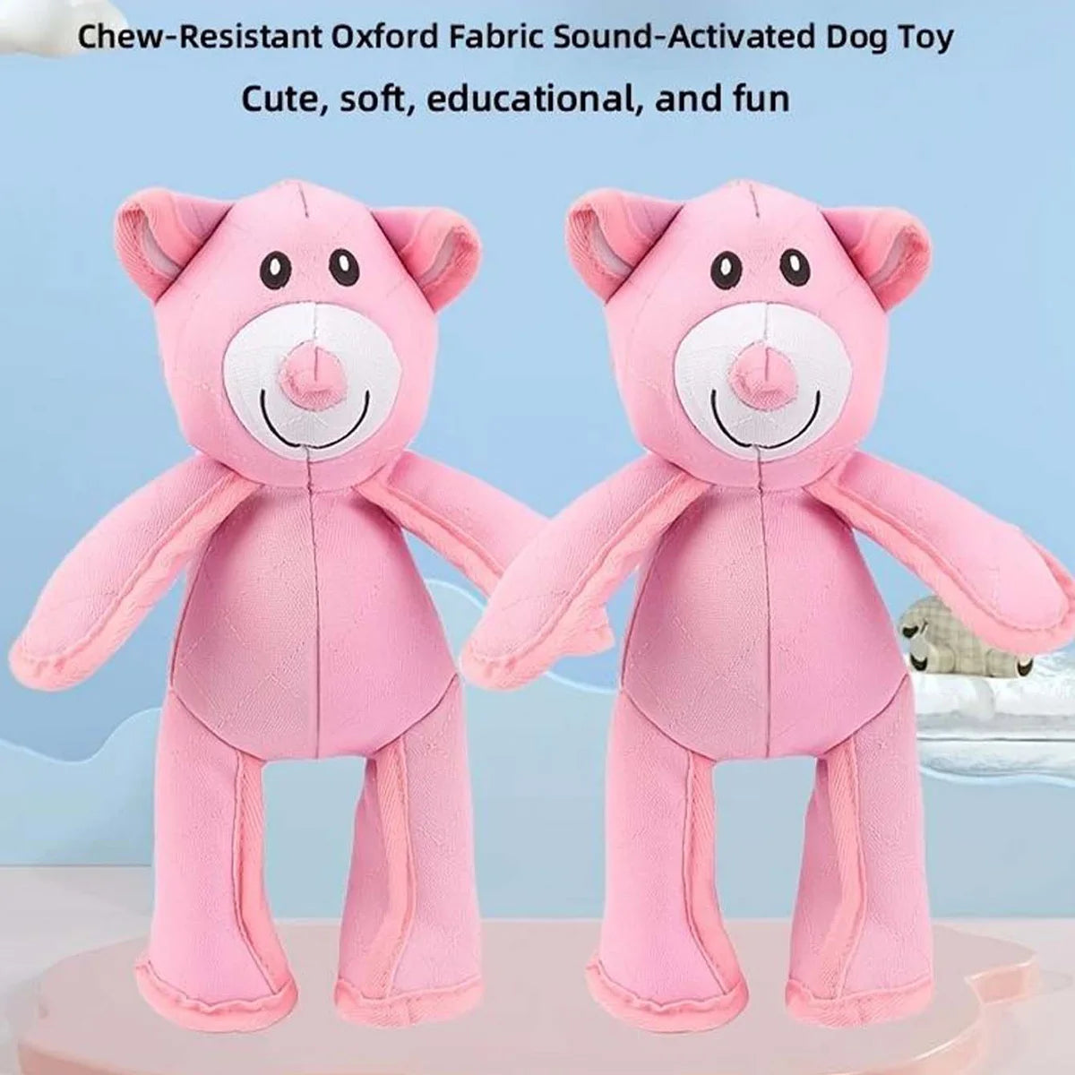 Squeaker Teddy Bear Dog Toys Aggressive Chewers Indestructible Stuffed Plush Dog Squeaky Toys Keep Them Busy For All Dogs Breeds