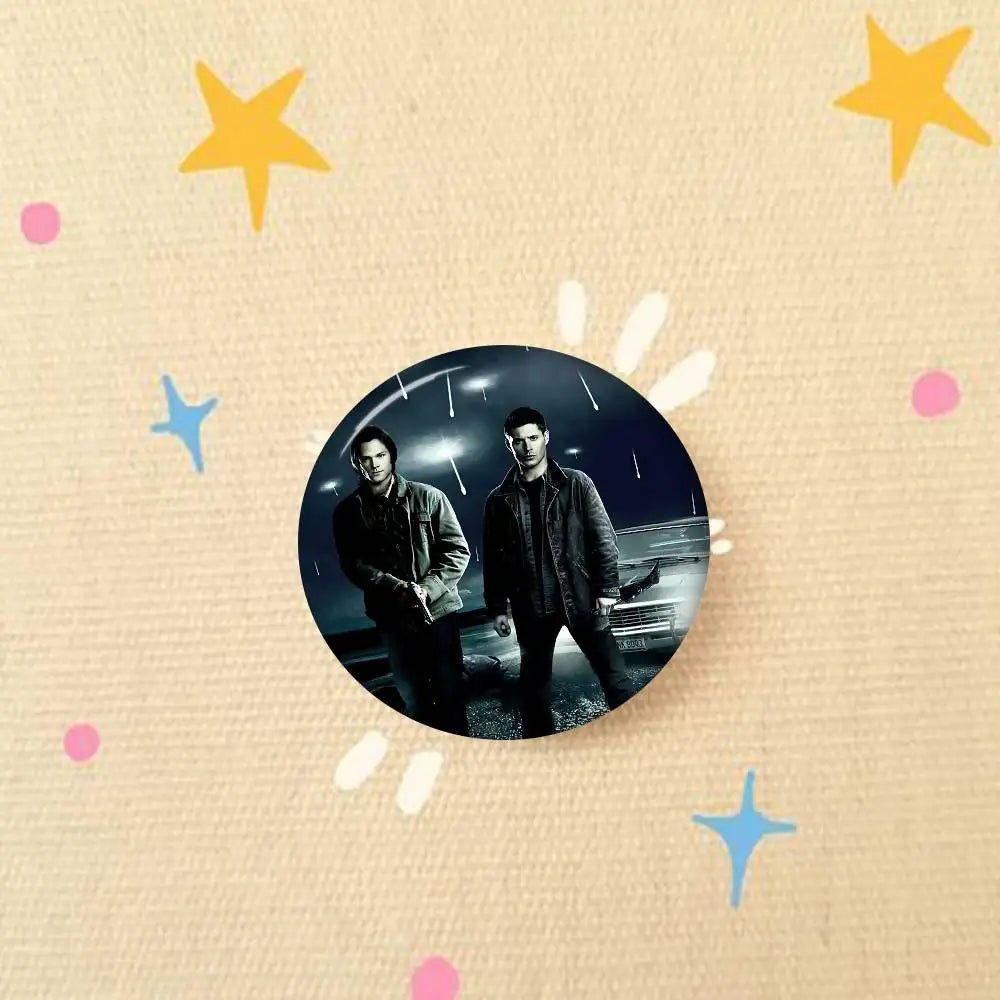 TV Series Supernatural   Animals Funny Brooches Badge Backpack Clothes Gift Accessory