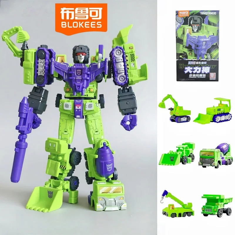 In Stock Blokees Transformers Defender Vol.6 Collectible Model Toys Beast War Combination Sets Armored Devastator Toys Gifts