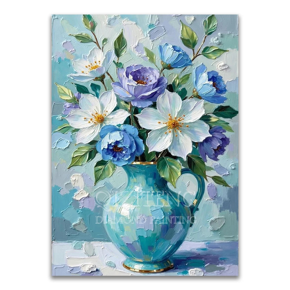 5D Diamond Painting Bouquet in Cup Color Flower Art Full Diamond Mosaic Cross Stitch DIY Modern Home Decor New Arrivals 2025