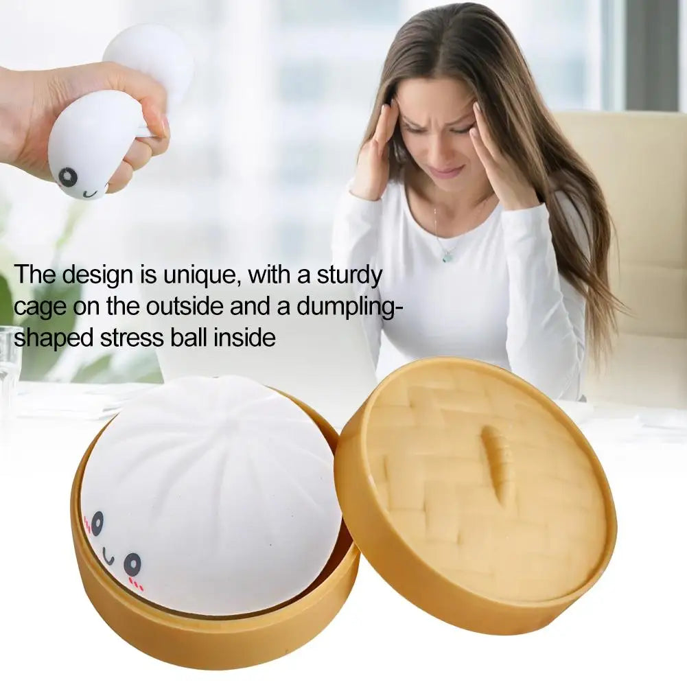 Colorful Dumpling Squishes Stress Balls Reusable Low Rebound Decompression Toys Unique Home Decoration Friend Birthday Gift